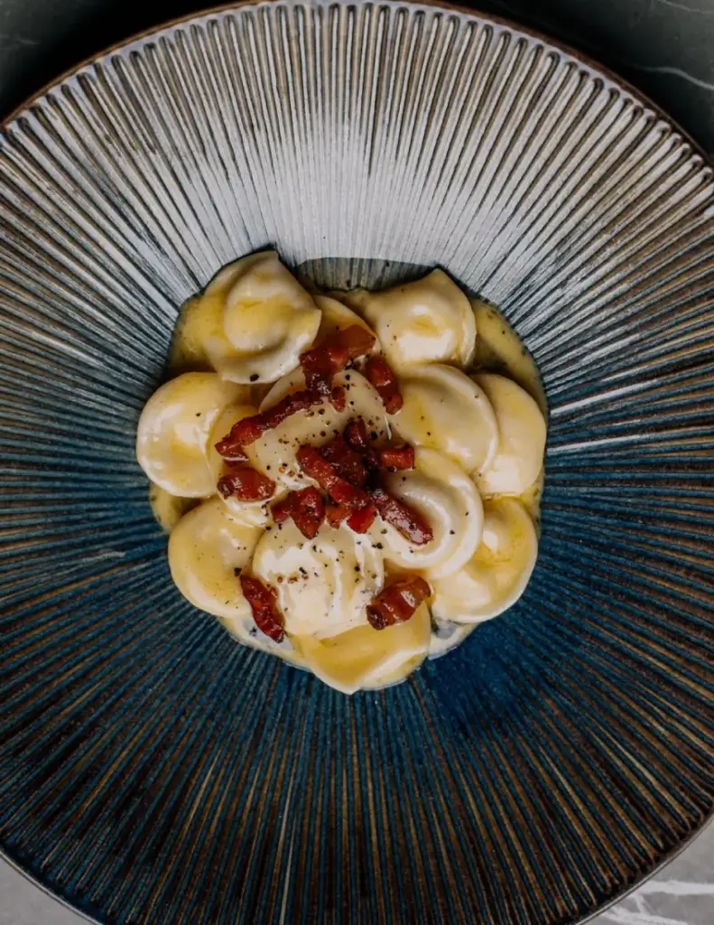 Pansotti alla Gricia Buriana Restaurante Italiano en Vitacura
